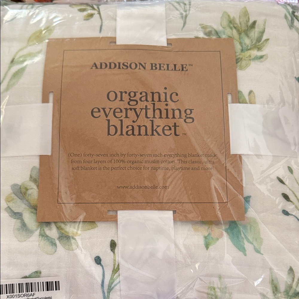 Addison Belle organic everything blanket NWT